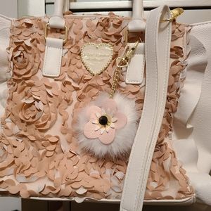 Baby pink Betsey Johnson dressy tote